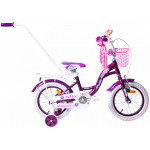 Detský bicykel 14" Fuzlu Thor Girl fialovo-biely-lesklý